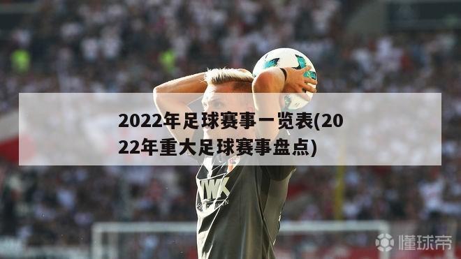 2022年足球赛事一览表(2022年重大足球赛事盘点)